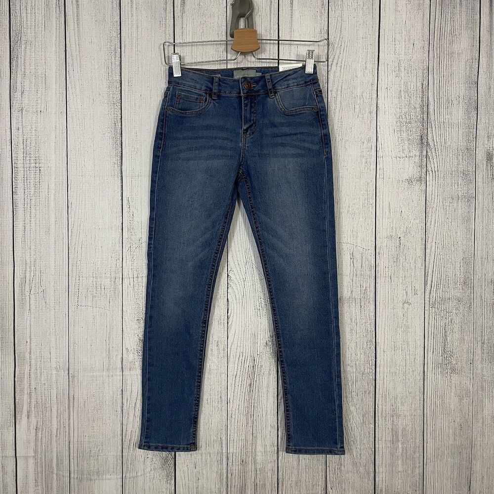 NWT Lucky Brand Girls Size 12 Blue Zoe Skinny Slim Stretch Denim Jeans Classic